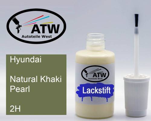 Hyundai, Natural Khaki Pearl, 2H: 20ml Lackstift, von ATW Autoteile West.